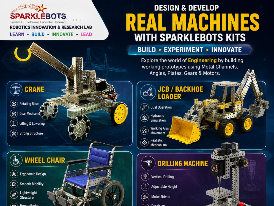Robotic Arm & Gripper model built from a SparkleBots robotics kit
